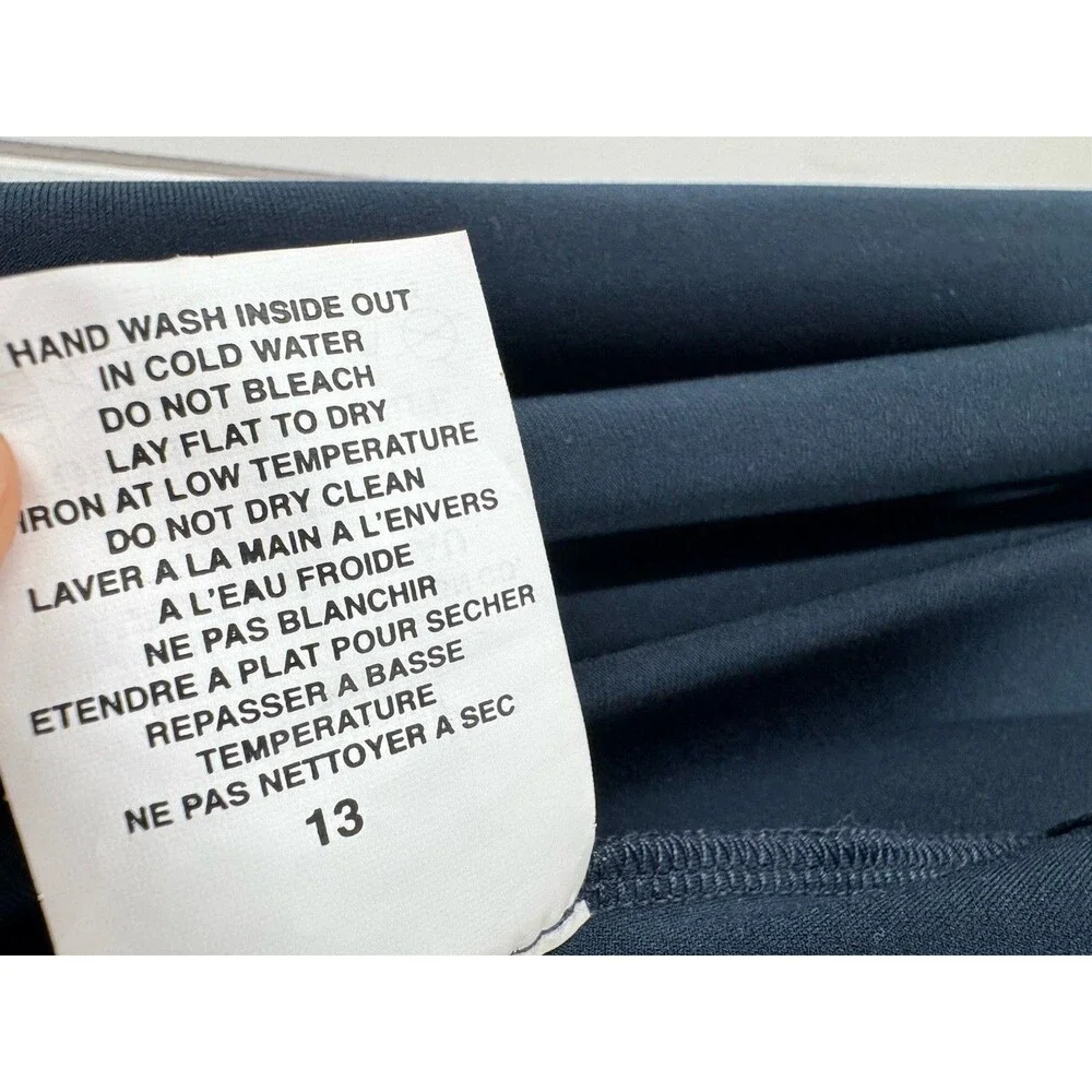 SYMPLI‎ Canada Hi-low Jacket Open Front Long Sleeve Navy Minimalist Size 12
